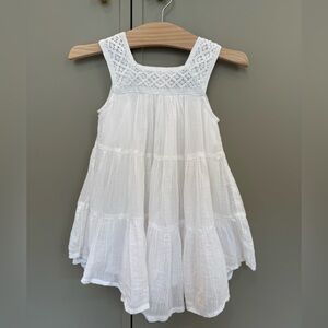 4/$20 Old Navy toddler dress sz 12 - 18 months, 100% cotton, White crochet